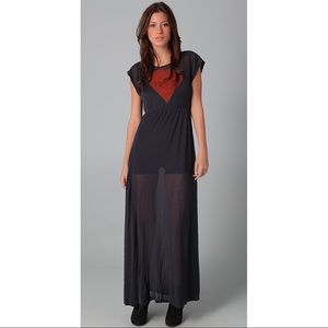 Wildfox True Love Piper Maxi Dress S Dirty Black